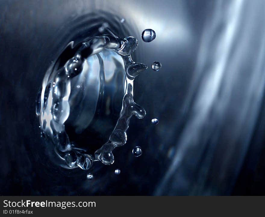 Water crown with drops of water. Water crown with drops of water.