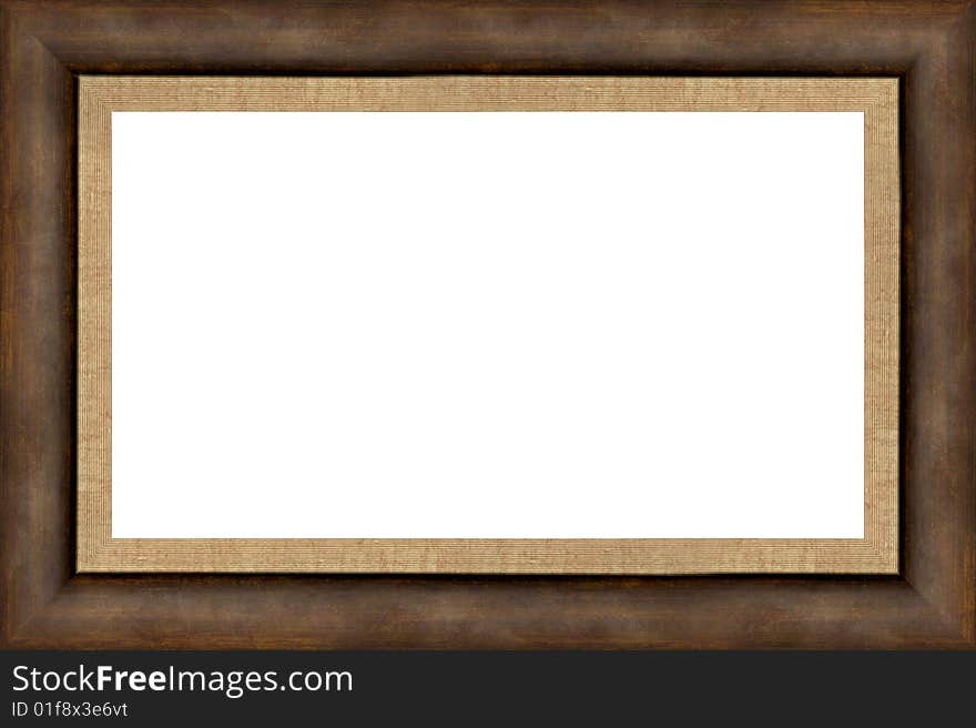 A picture frame on a white