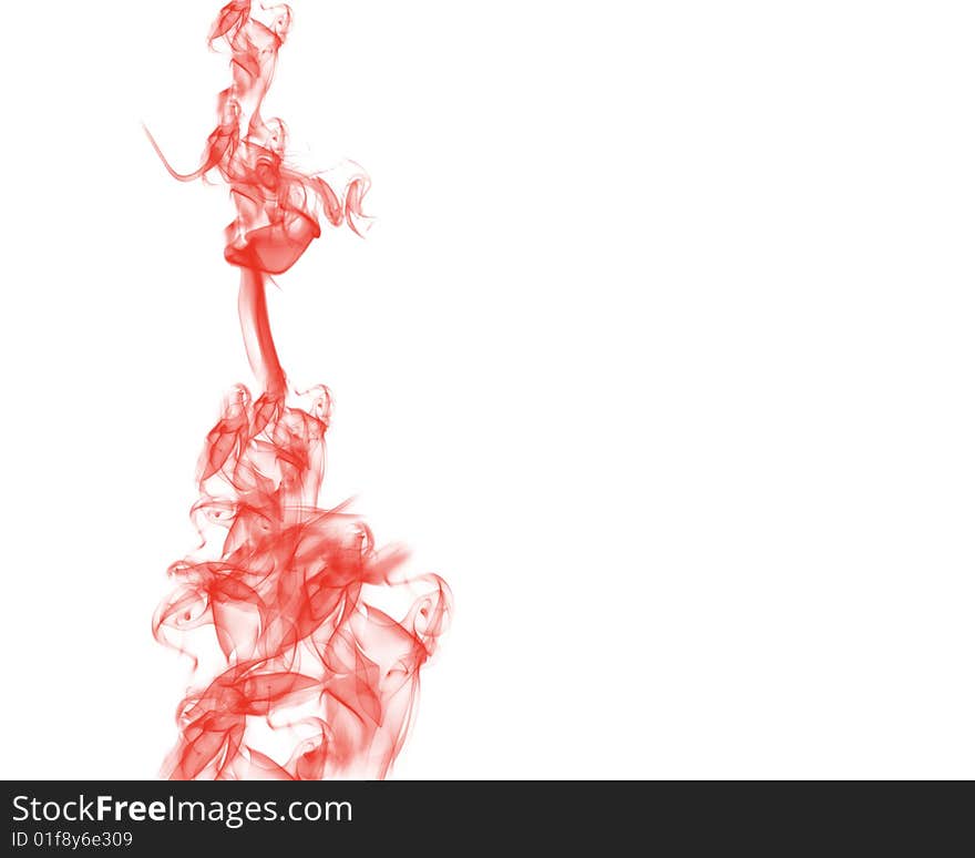 Fantastic Red Fractal Design.Smoke.