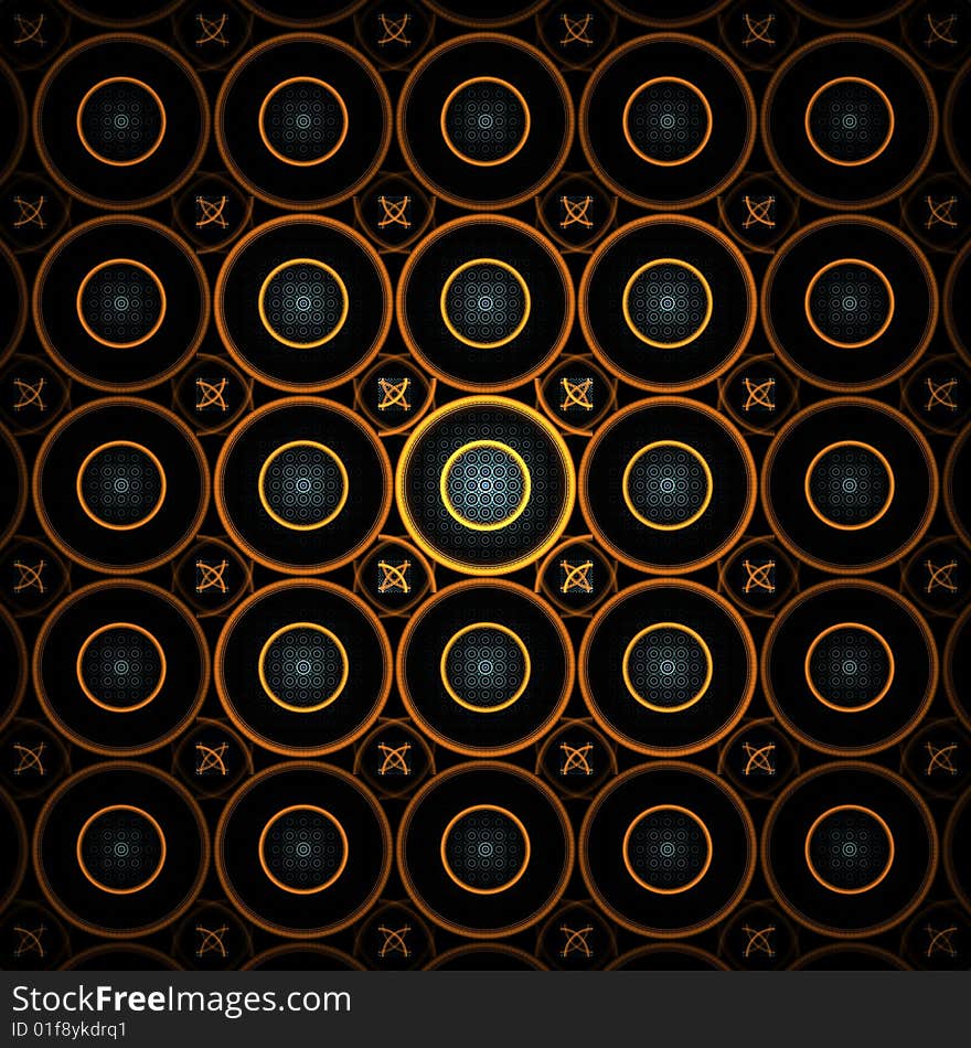 Glowing orange circles background