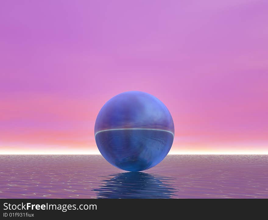 In drawing the sphere with refraction and surface reflexion is represented. In drawing the sphere with refraction and surface reflexion is represented.