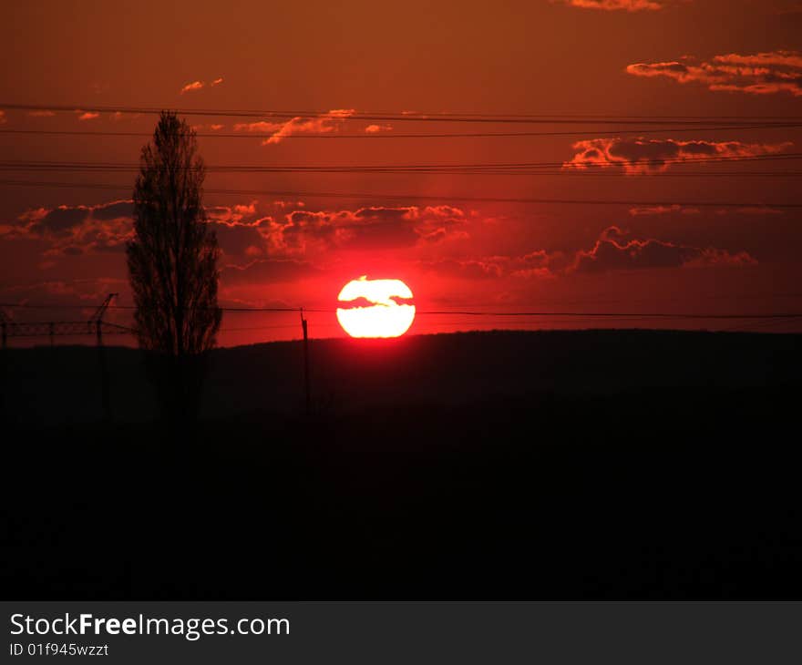 Sunset of a sun