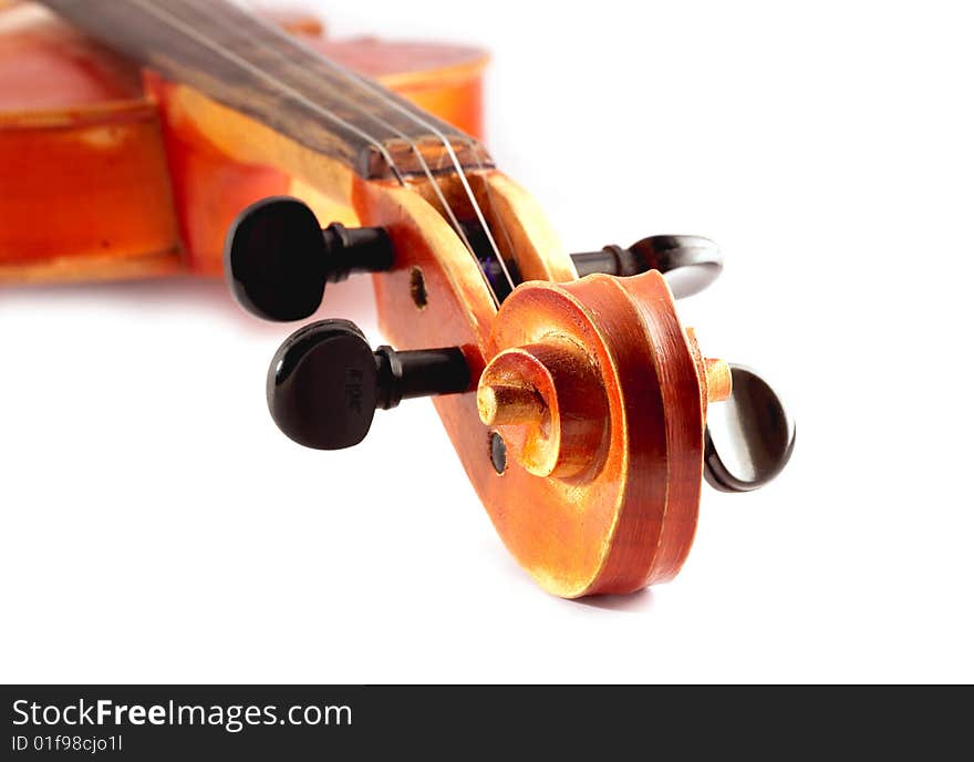 Violin isolated on white