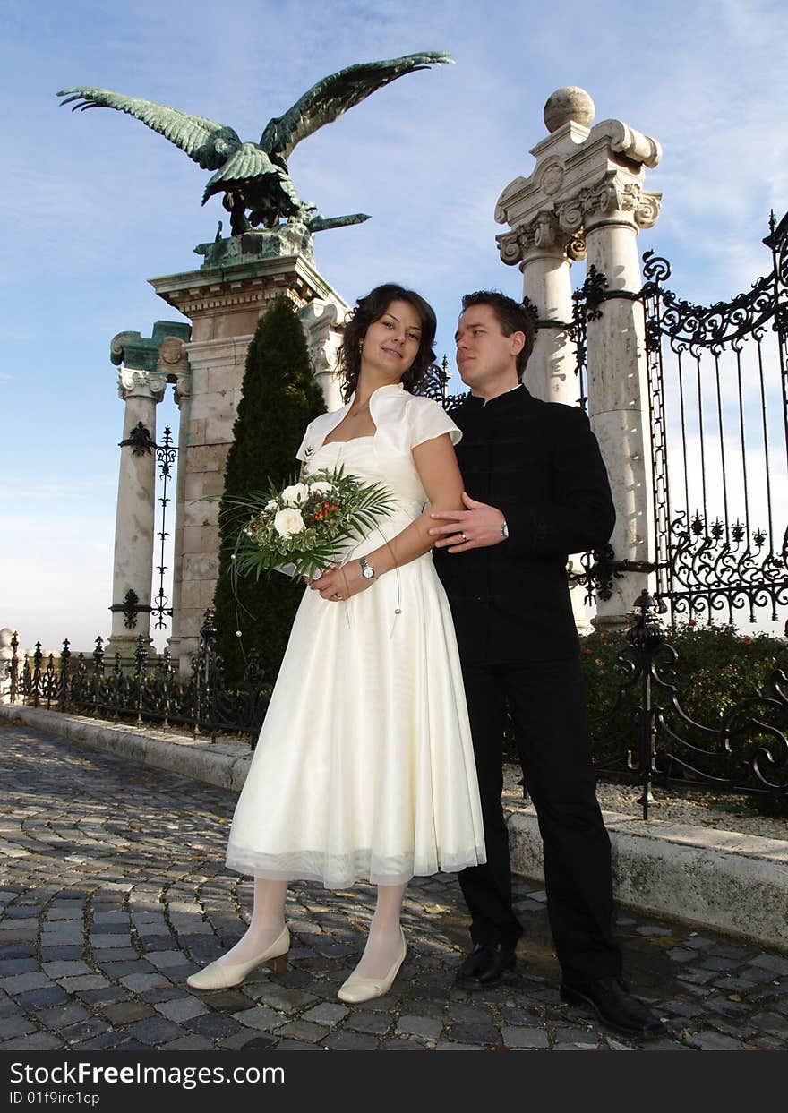 Engagement at Budapest city with wife and husband