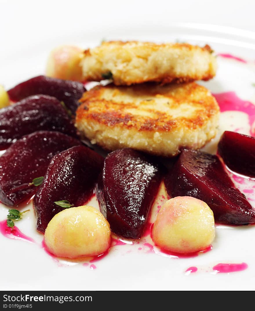 Chicken Confit with Pickled Beet