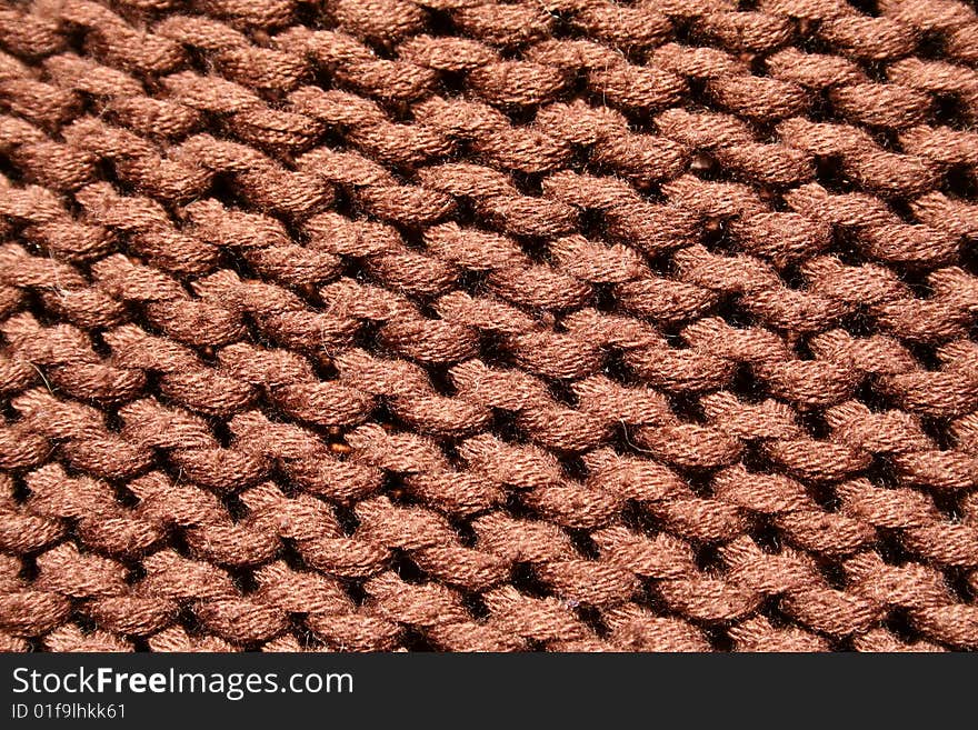 The brown wool texture - close-up
