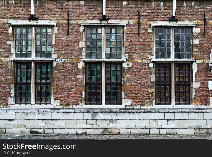 Three Windows Of The Old Factory