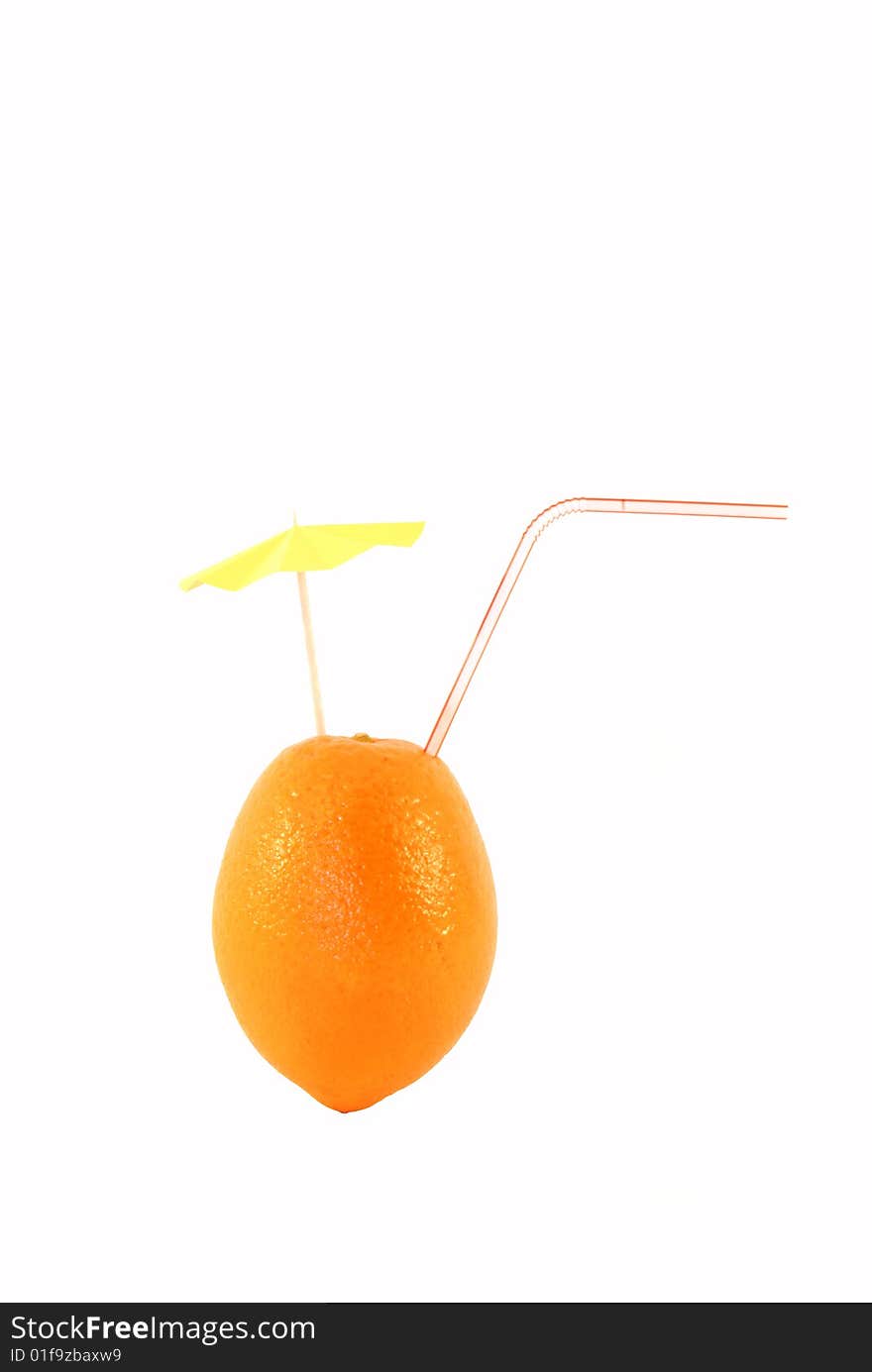Orange with tubule and umbrella