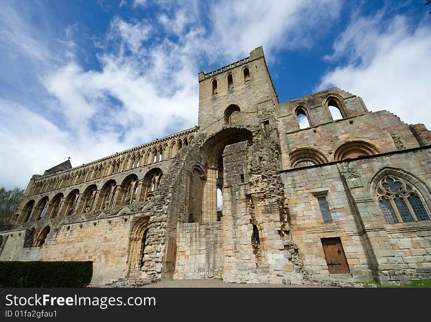 The ruins of Jedburgh Abbey, a 12th Century Augustinian abbey in the Scottish Borders.