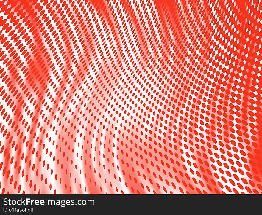 Illustration of halftone background, red