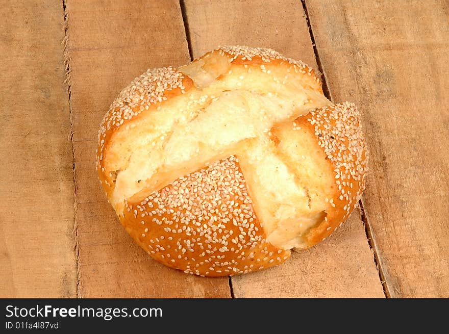 Sesame cheese Bread isolated