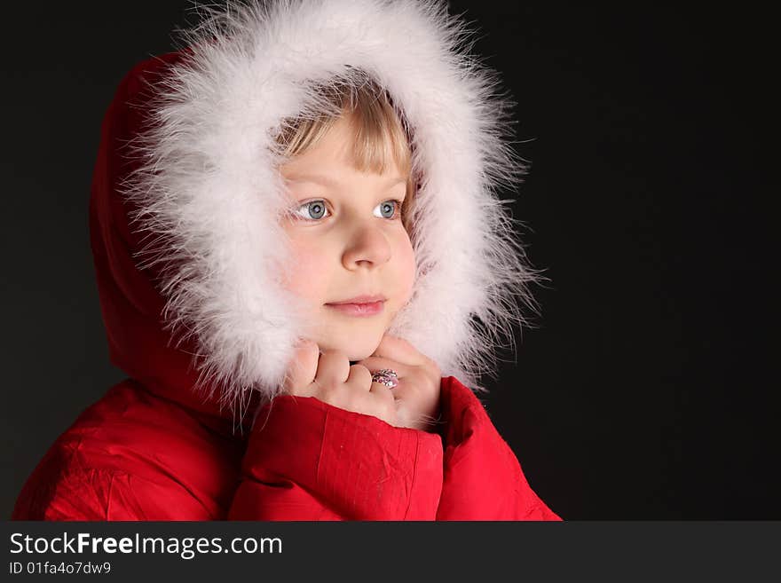 Portrait of girl on winter vacation