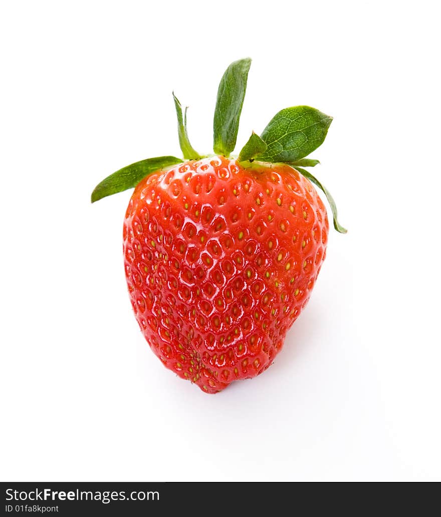 Strawberry on white background dessert