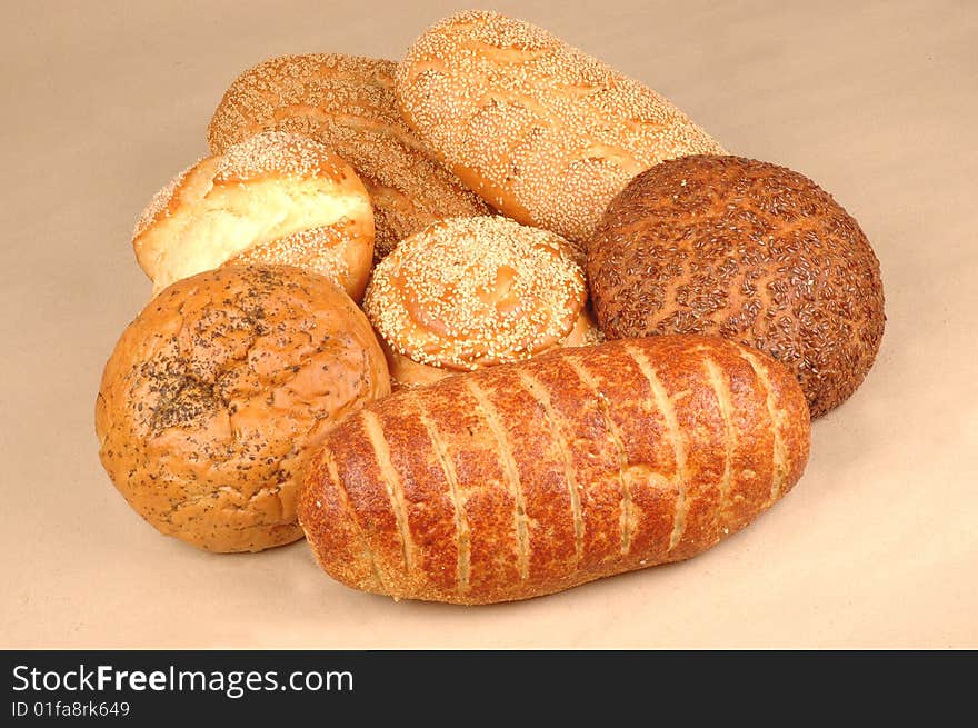 Variety of multi grain breads