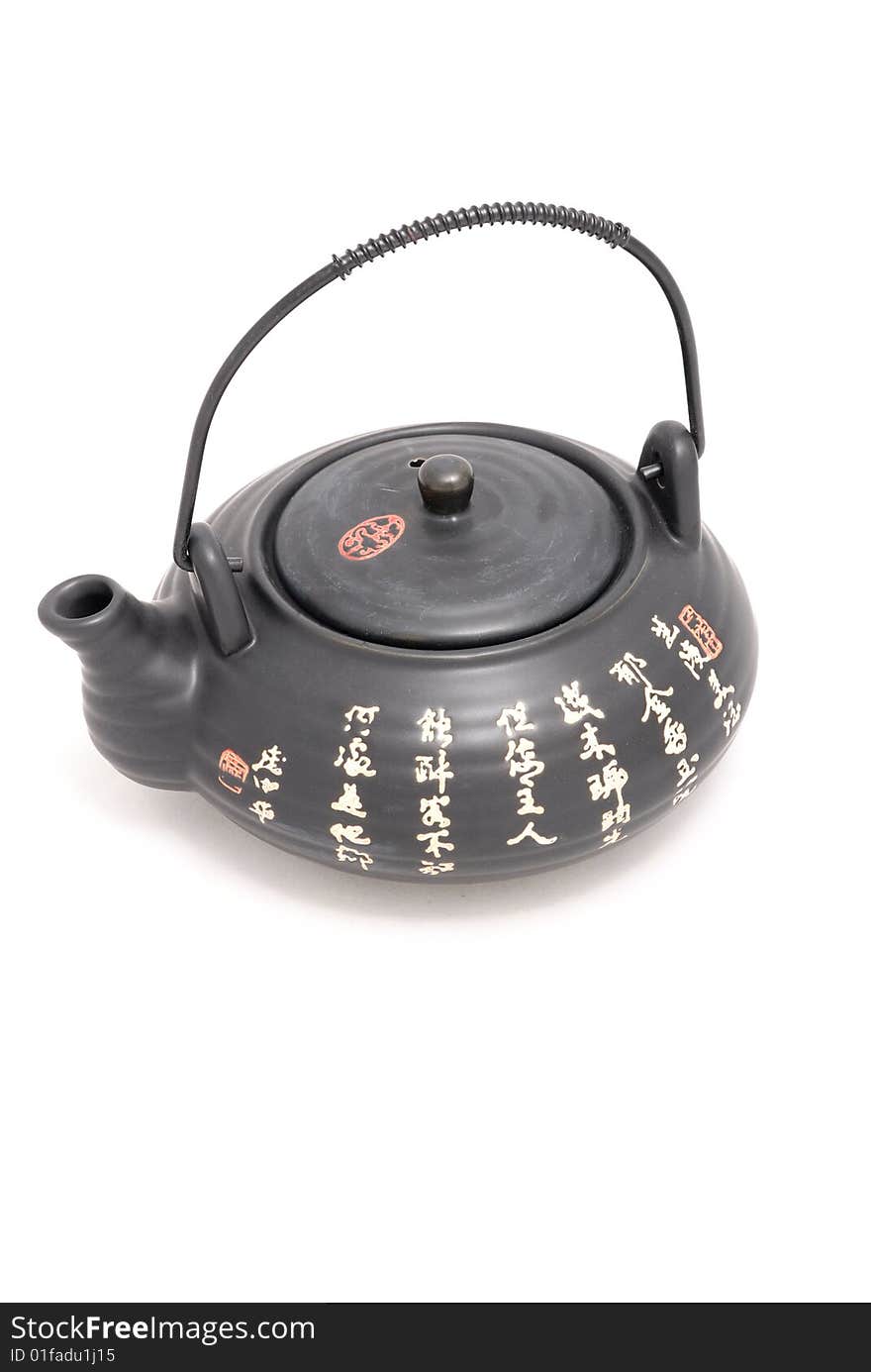 Chines Teapot Isolated Om White Background