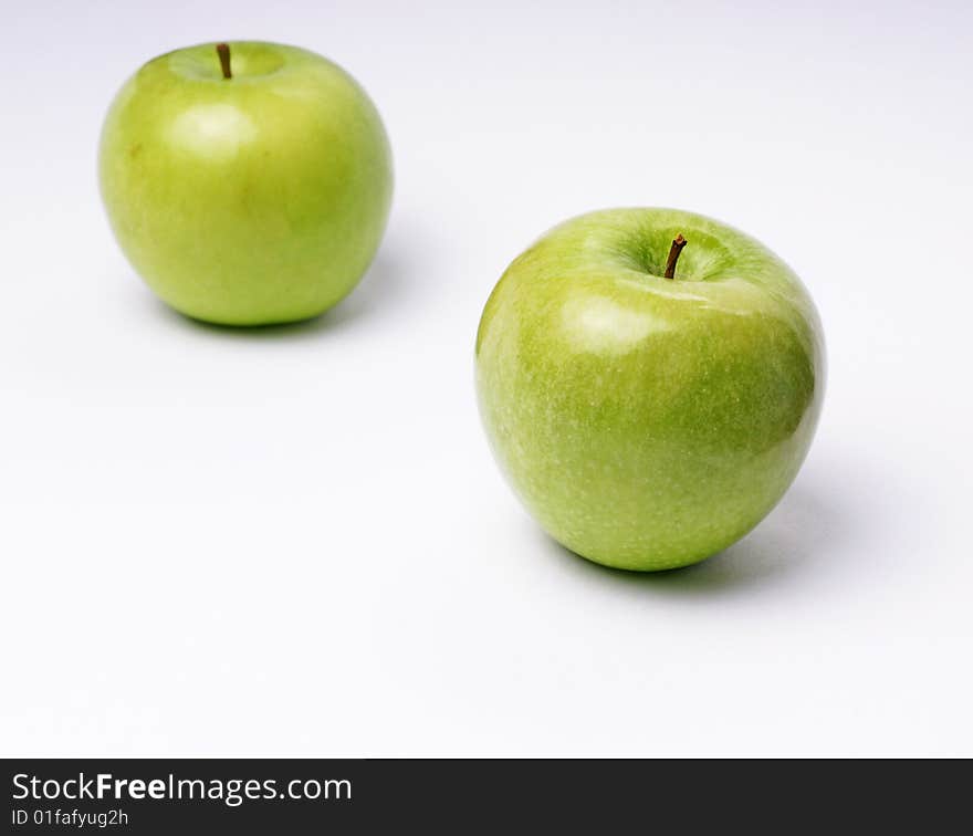 Apples On A White Background