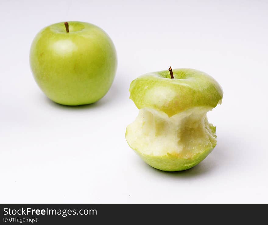 Apples On A White Background