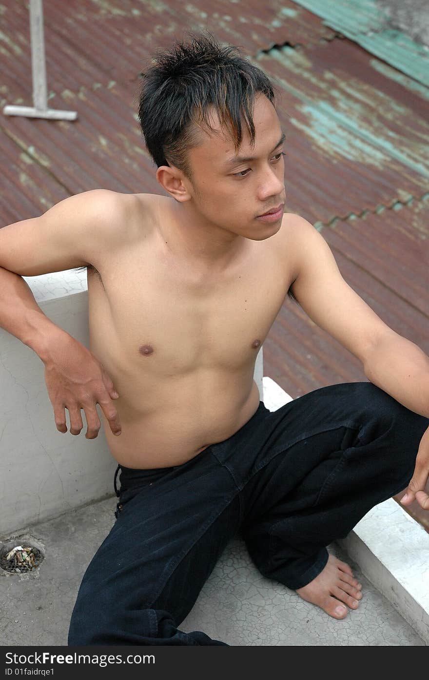 Young asian man with healthy and sexy body. Young asian man with healthy and sexy body