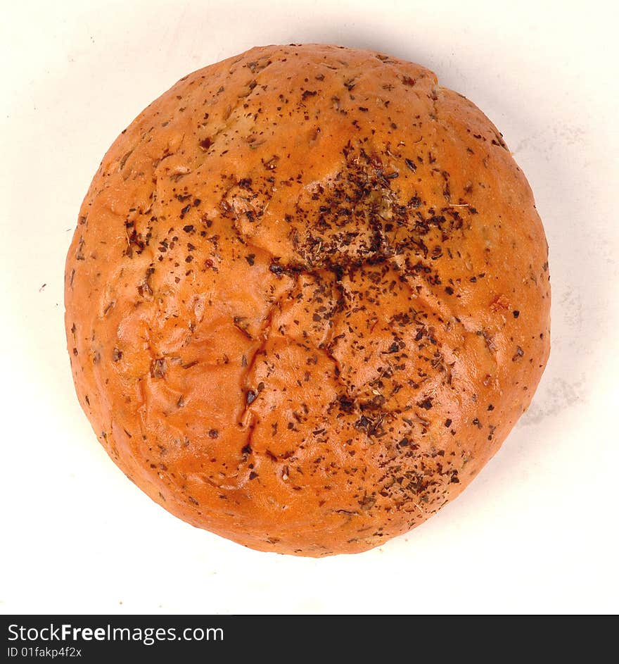 Fresh Baked Masala Bread Isolated