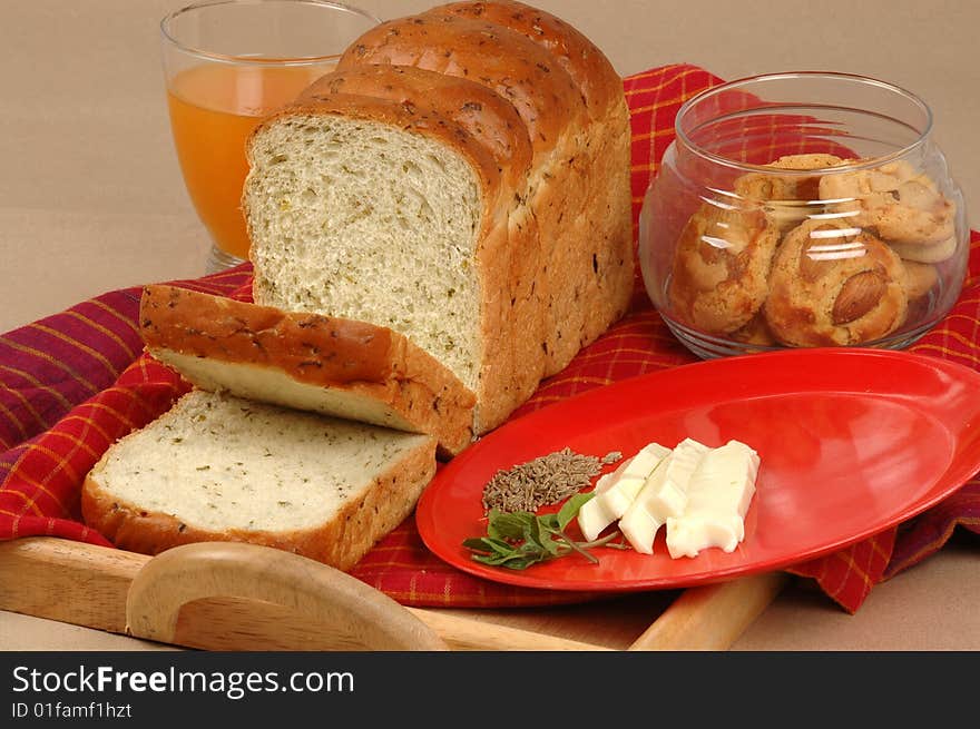 Freshly baked special multi grain bread. Freshly baked special multi grain bread