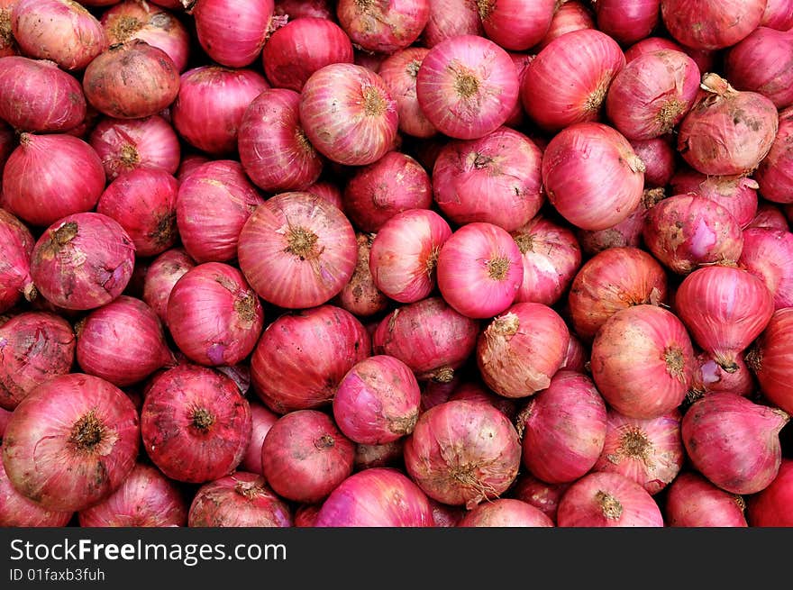 Red onion in the market