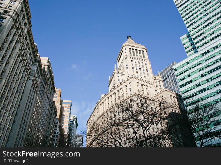 Picture of office buildings in Manhattan. Picture of office buildings in Manhattan