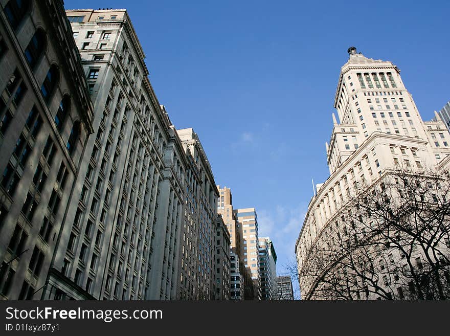 Picture of office buildings in Manhattan. Picture of office buildings in Manhattan