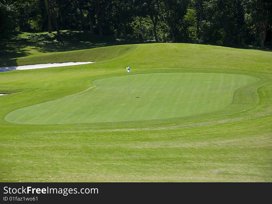 Putting green with flag, philippines. Putting green with flag, philippines