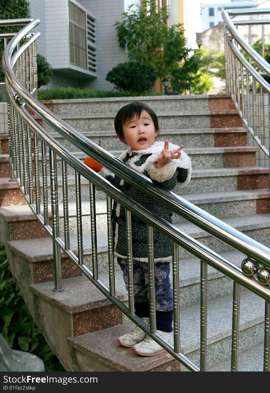 Chinese child with cute face