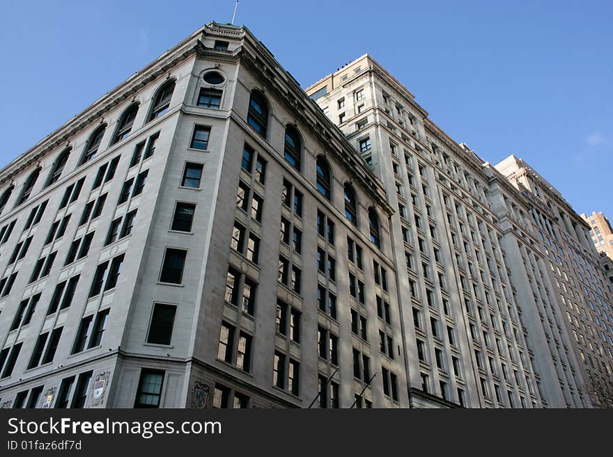 Picture of office buildings in Manhattan. Picture of office buildings in Manhattan