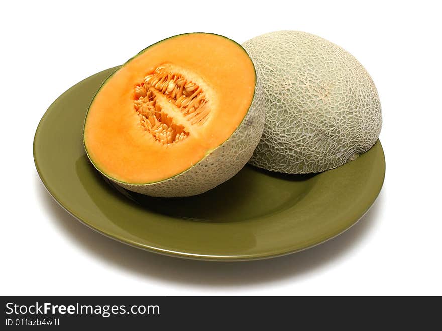 Cantaloupe on a Plate