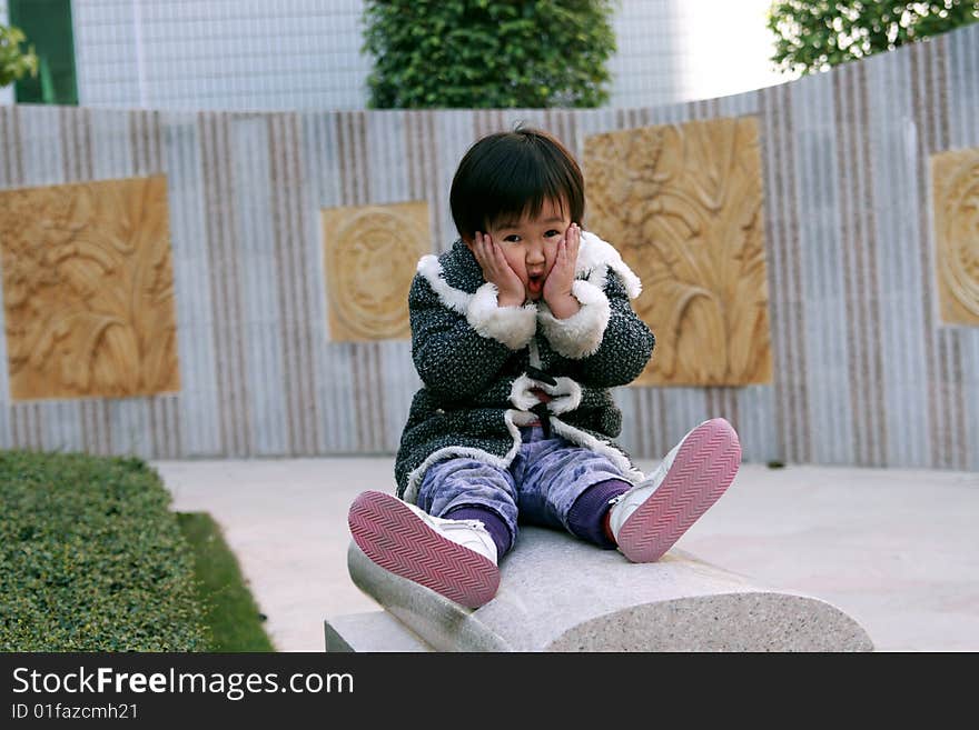 Chinese child with cute face