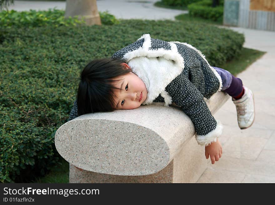 Chinese child with cute face