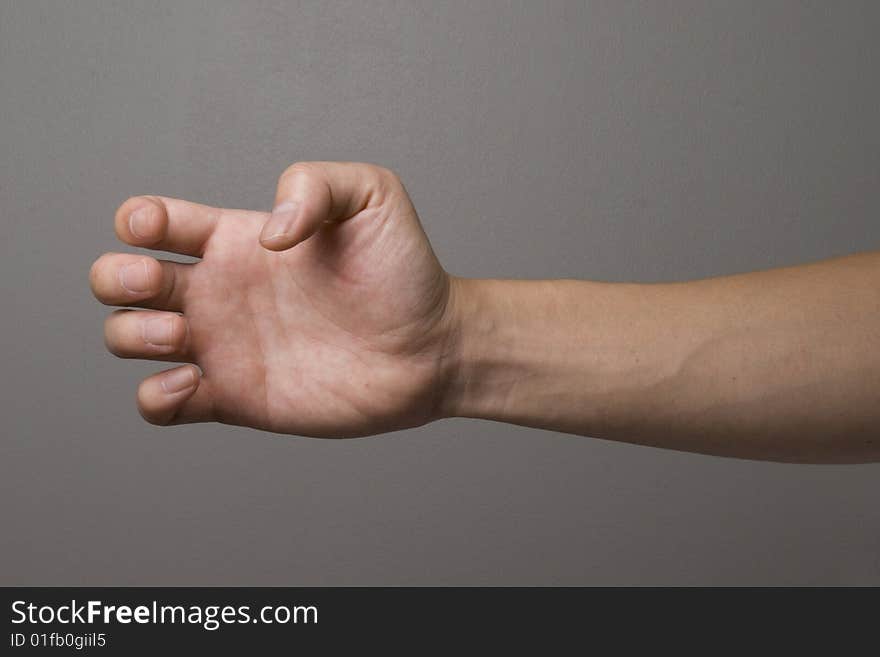 Tiger claw hand gesture show of trying to cling on something. Tiger claw hand gesture show of trying to cling on something