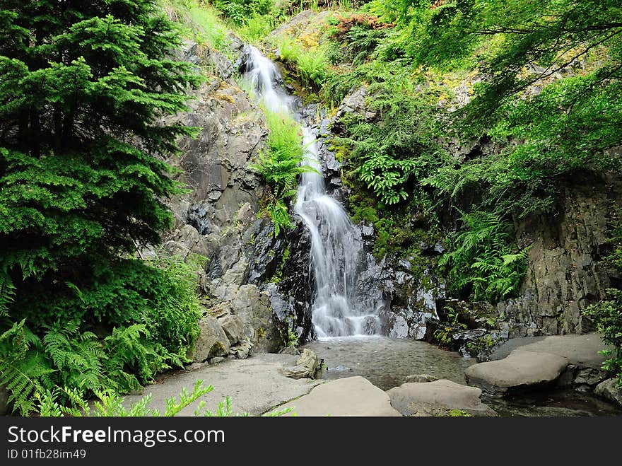 Small waterfall in a park