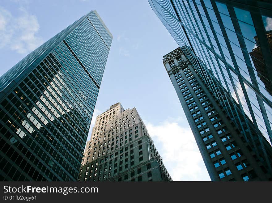 Manhattan Office Buildings, skyscrapers of New York City. Manhattan Office Buildings, skyscrapers of New York City