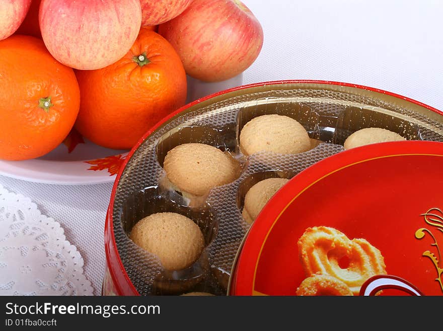 Fruit And Cookies