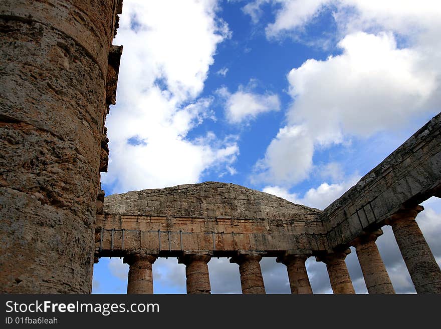 Greek Temple Columns, Sicily