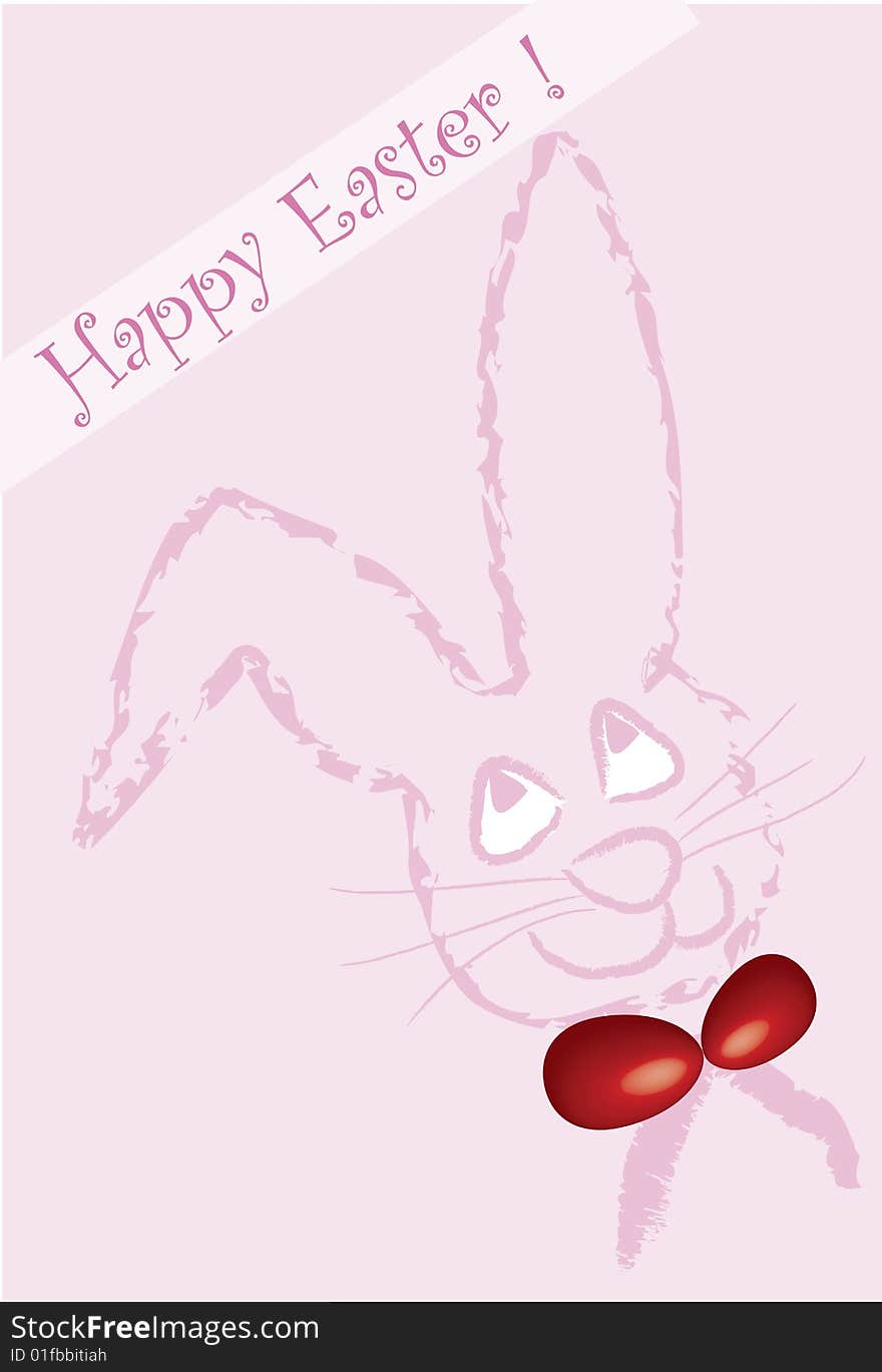 Easter card on a pink background. Easter card on a pink background.