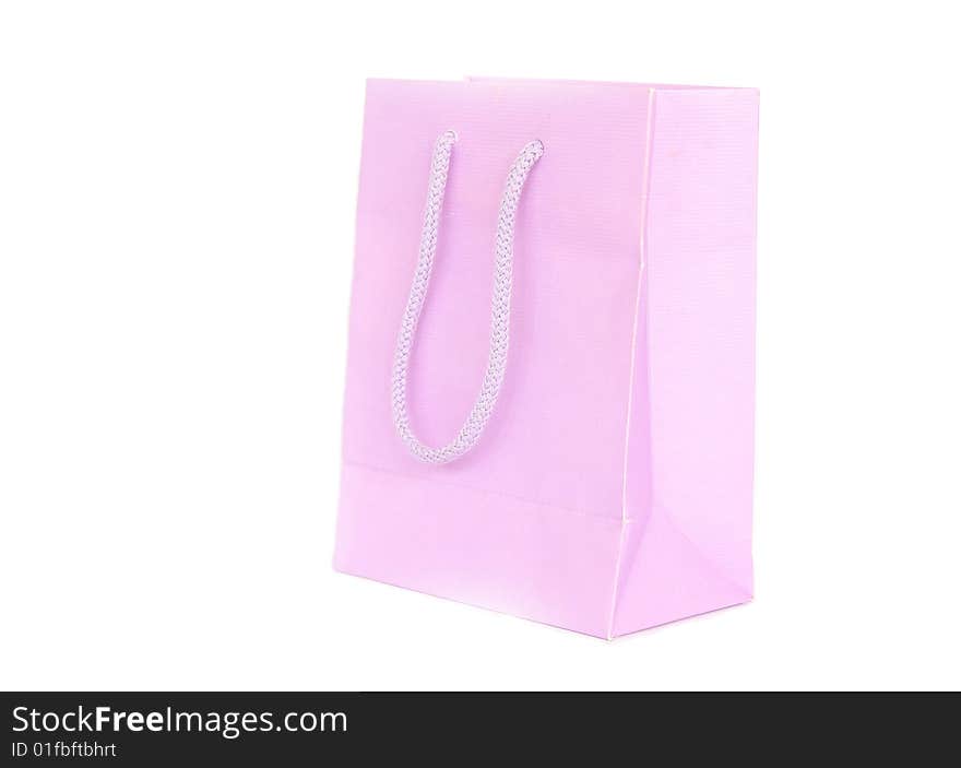 Pink paper bag