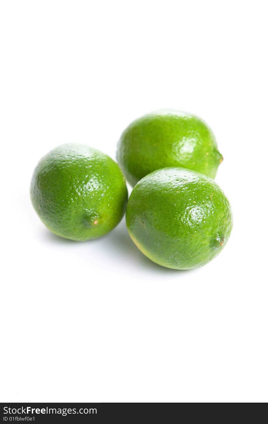 Limes cut in half