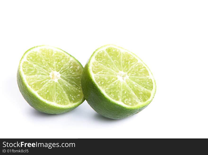 Limes cut in half