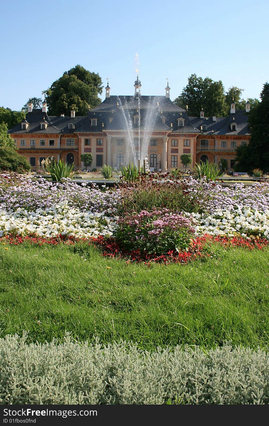 The Water Palace is part of the historical castle Pillnitz in Saxony, Germany. The Water Palace is part of the historical castle Pillnitz in Saxony, Germany.