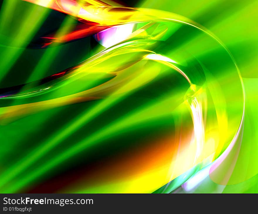 Shiny green abstract background