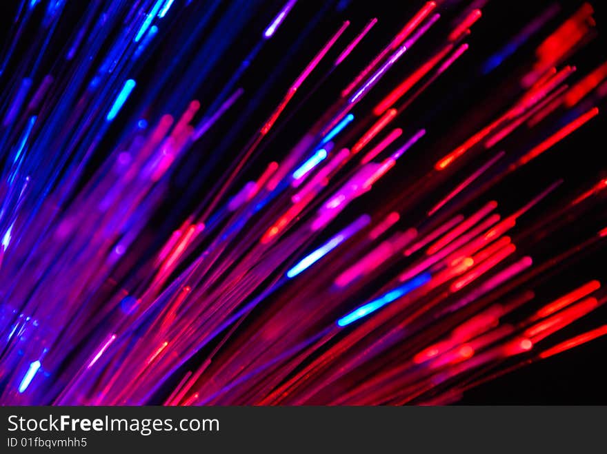 The colorful light fibers