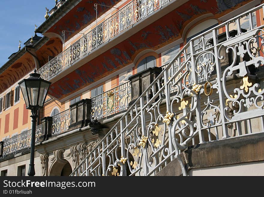 The Water Palace is part of the historical castle Pillnitz in Saxony, Germany. The Water Palace is part of the historical castle Pillnitz in Saxony, Germany.