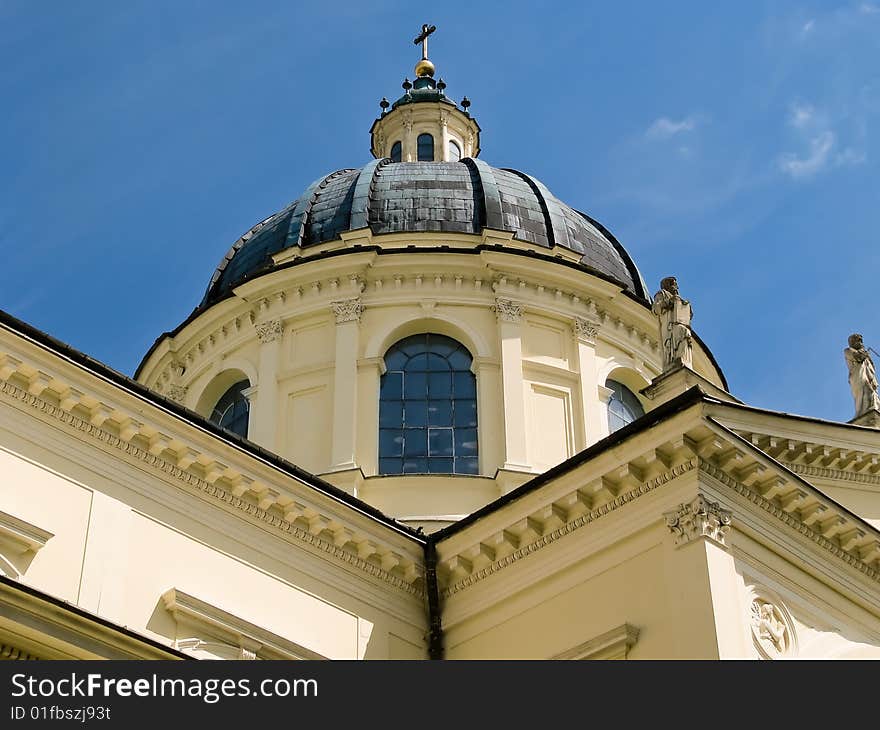 Baroque catholic church in Wilanow (Warsaw, Poland)