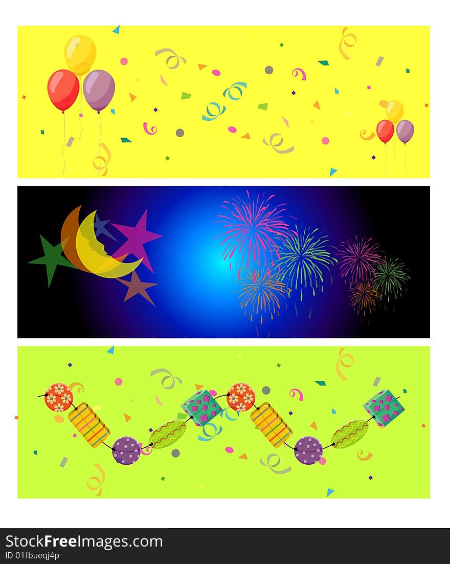 Cheerful celebratory elements