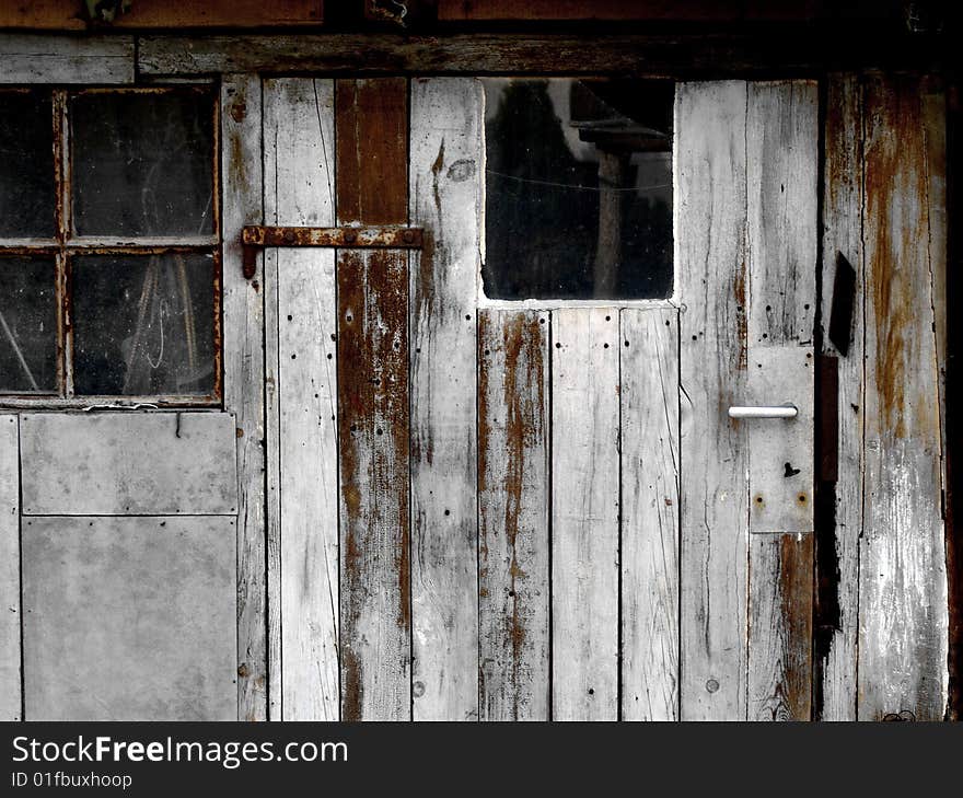 Door of an old barn. Door of an old barn