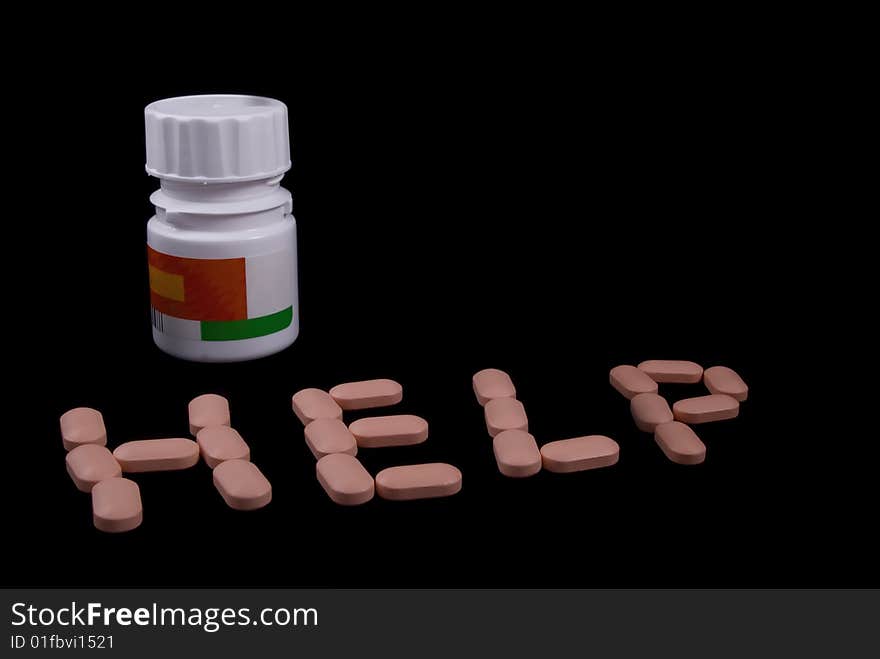 A pills fall from jar